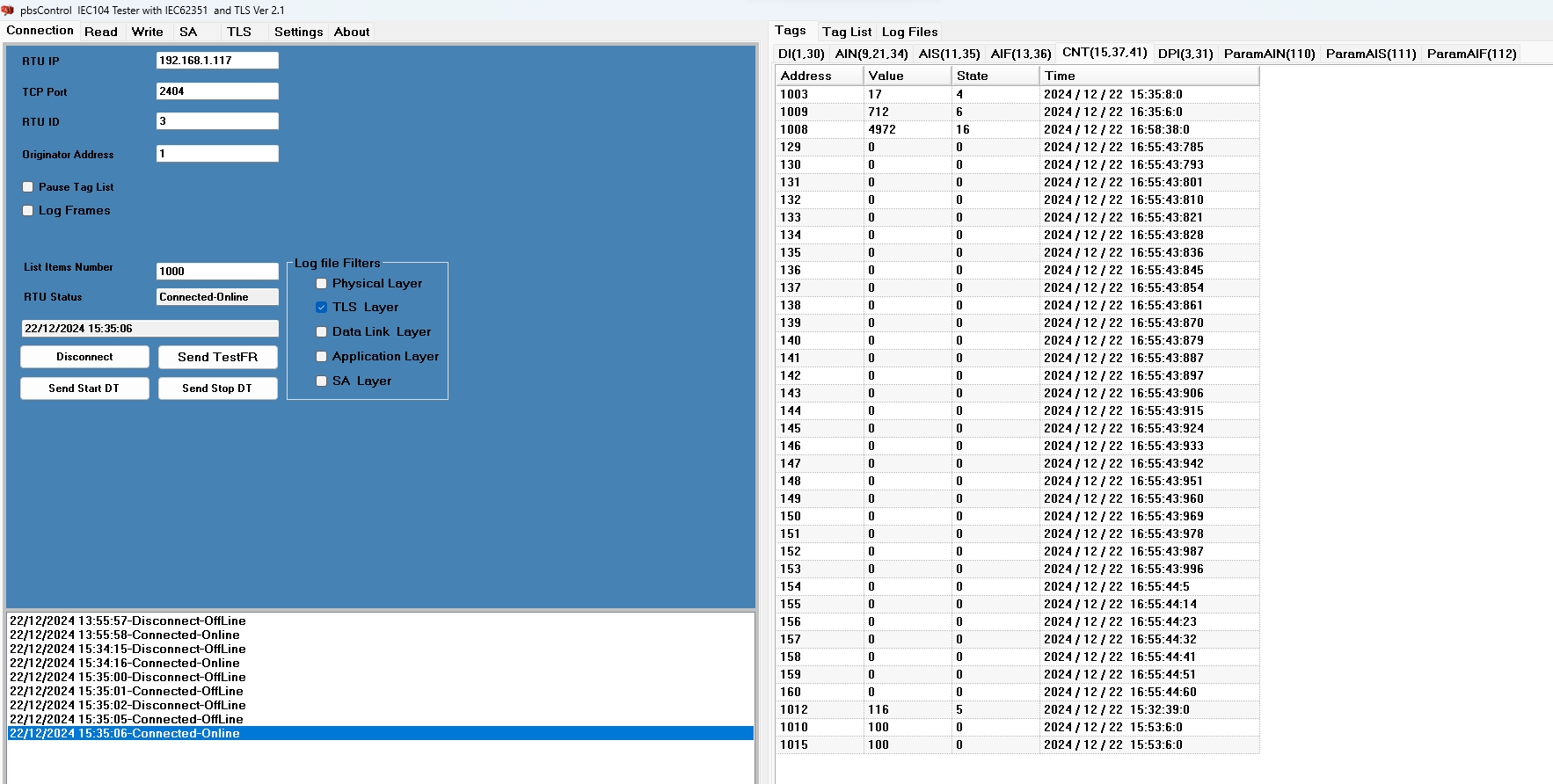 IEC104 Tester